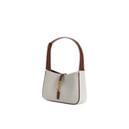 Saint Laurent Le 5 À 7 Canvas and Leather Hobo Bag