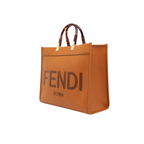 Fendi Sunshine Small Tote Bag - Brown Calf Leather