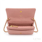 Chanel Wallet – Pink Quilted Caviar Leather - View 4