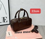 Miu Miu Arcadie Top-Handle Bag – Dark Brown
