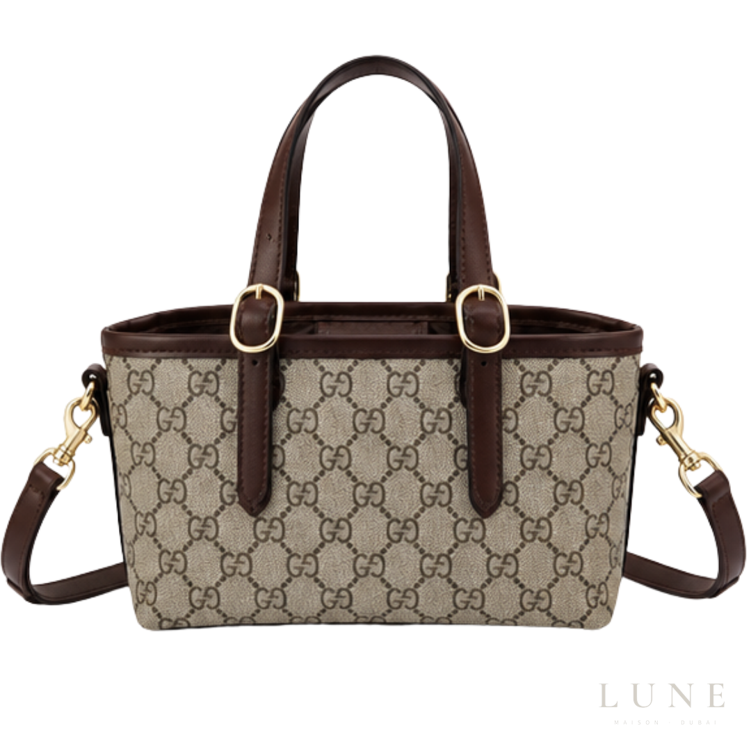 GUCCI Bag | GG Emblem Mini Bag – Tote – Beige – Dark Brown