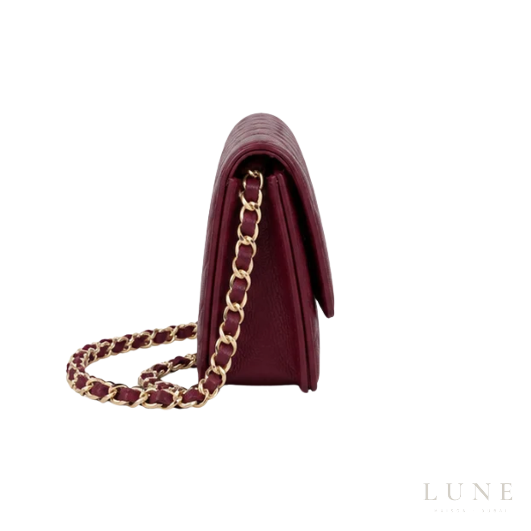 Chanel Bag | Wallet on Chain (WOC)Colour – Burgundy – Raspberry