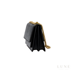 YSL Sunset Medium Croc-Embossed Leather