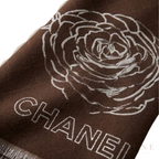 Chanel | Scarf Camellia CC Dark Brown - View 2
