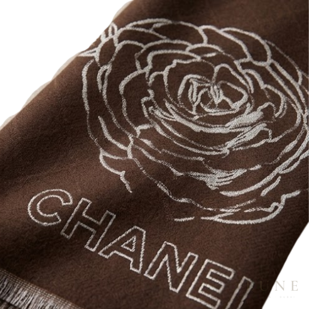 Chanel | Scarf Camellia CC Dark Brown - View 2