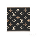 Louis Vuitton Monogram Black Scarf – White