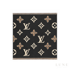 Louis Vuitton Monogram Black Scarf – White