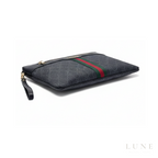 Gucci Pouch Leather Stripe Zip