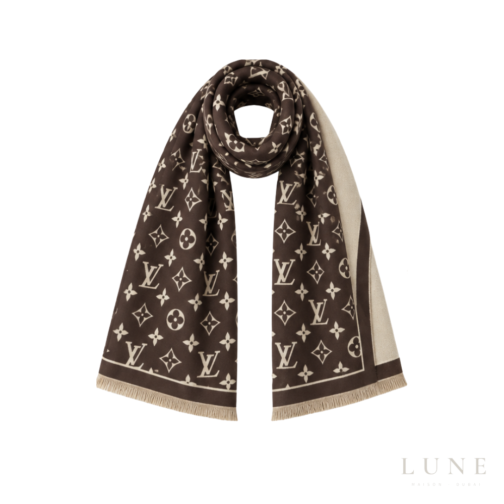 Louis Vuitton Classic Chocolate Scarf – Brown