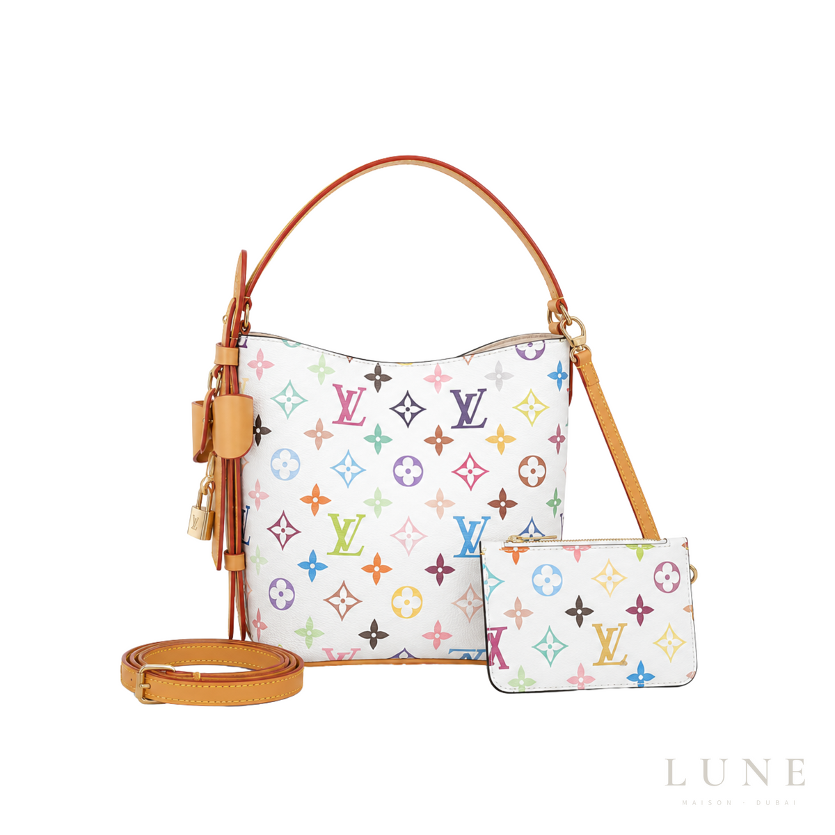 Louis Vuitton X Takashi Murakami All-In BB Monogram Multicolor Bag - Image 1