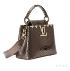 Louis Vuitton Capucines Metallic Python / Alligator