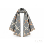 Gucci GG Check Scarf – Grey