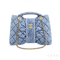 Chanel Bow Bag Blue Washed Denim