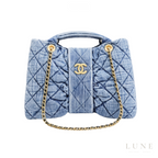 Chanel Bow Bag Blue Washed Denim