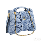 Chanel Bow Bag Blue Washed Denim