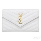 Saint Laurent Cassandre Wallet on Chain – White