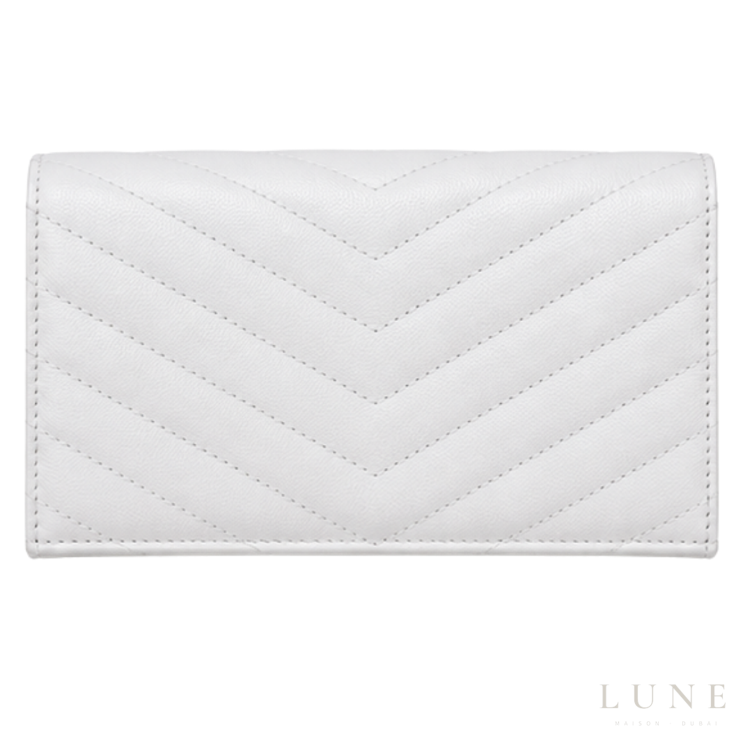 Saint Laurent Cassandre Wallet on Chain – White