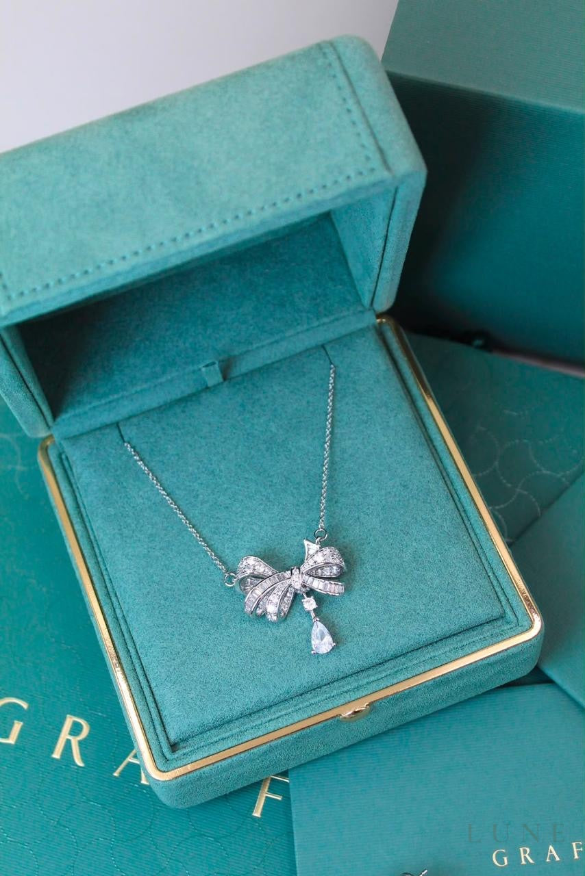 Graff Tilda's Bow Necklace White/Silver