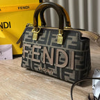 Mini By The Way Bag – Brown Zucca Canvas & Leather