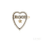 Dior Crystal Heart JAdior Barrette Jewelry – Gold