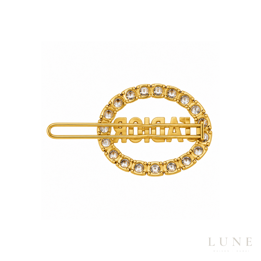 Dior Hairclip JAdior Crystal Gold Jewelry – Gold