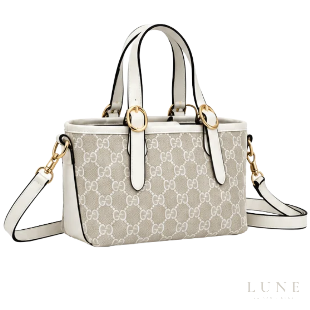 Gucci Bag | GG Emblem Mini Bag – Beige – White