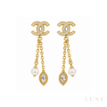 Chanel CC Ear Drop Earrings