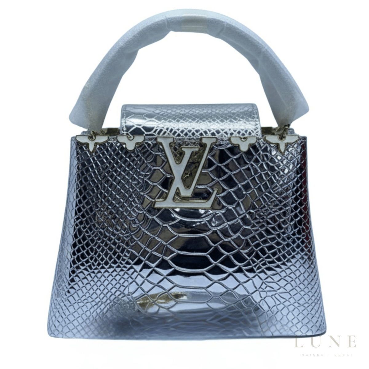 Louis Vuitton Capucines Metallic Silver