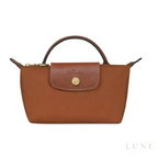 Longchamp Le Pliage Pouch with Handle – Cognac - View 1