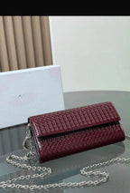 Dior Wallet on Chain – Wine Red - View 5