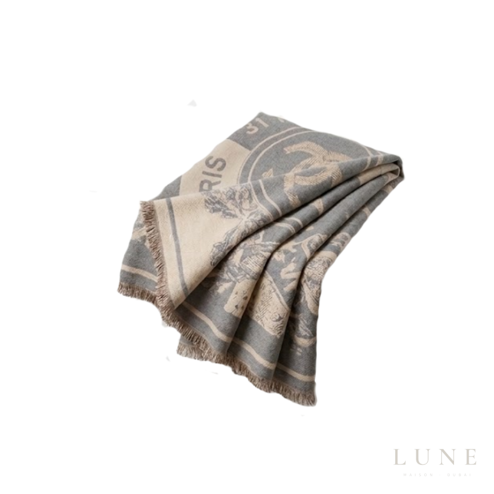 Burberry | Scarf Knight Cashmere Grey&Beige - View 2