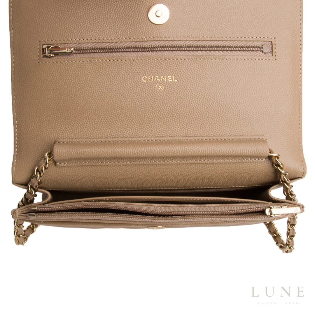 Chanel Quilted Caviar Leather Wallet on Chain - View 4