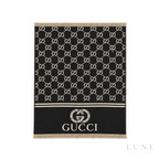 Gucci GG Jacquard Scarf – Black