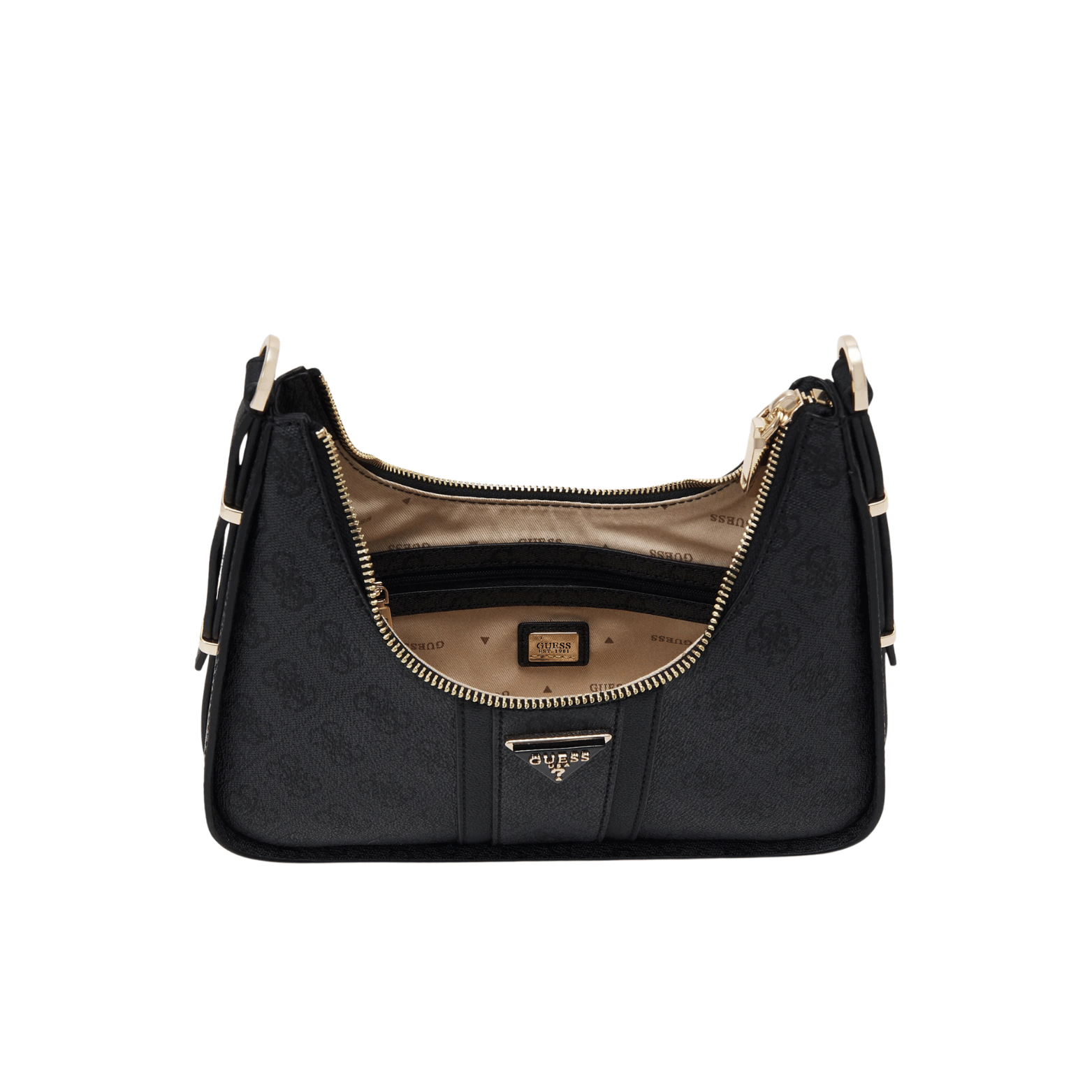 Guess Noreen Top Zip Shoulder Bag Black