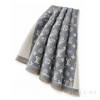 Louis Vuitton Monogram Denim Slate Scarf – Grey