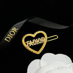 Dior Hairclip Heart Jewelry – Gold