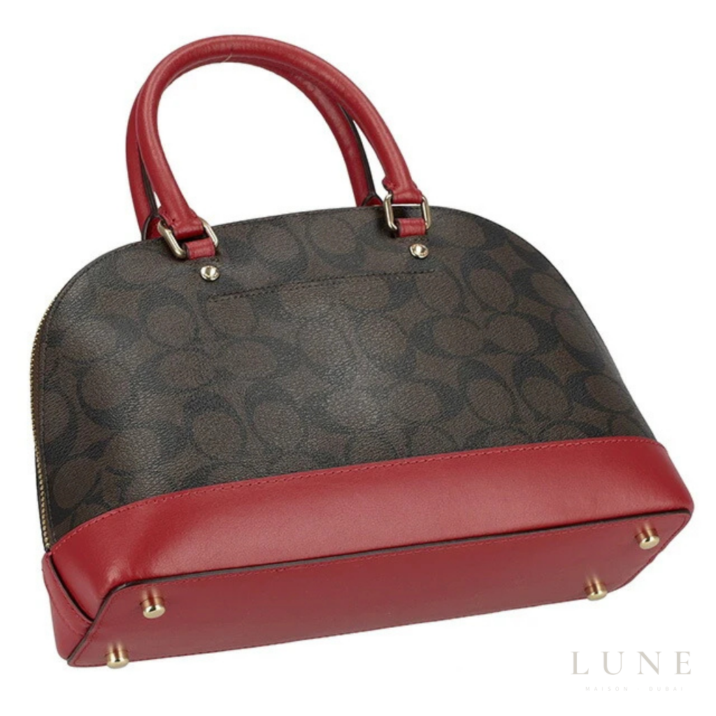 Coach Mini Sierra Satchel Handbag – Wine Red - View 5