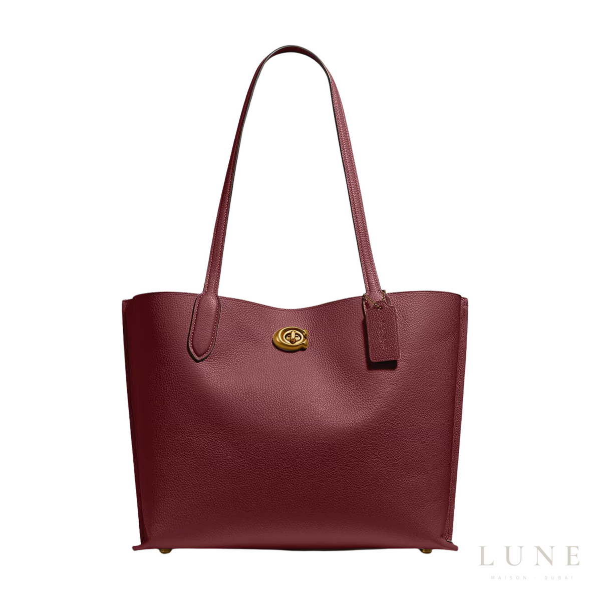 Coach Willow Tote Signature Canvas Brick Red
