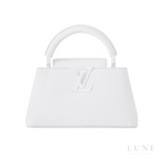 Louis Vuitton Capucines East-West Quartz White