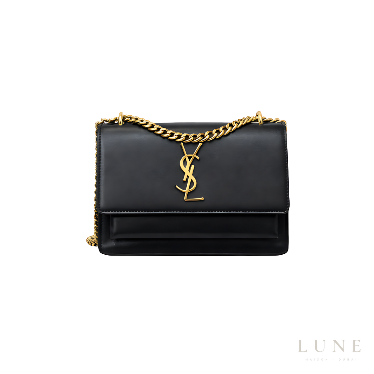 YSL Sunset Medium Black Gold