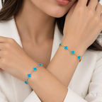 Van Cleef Motif Turqouise Bracelet