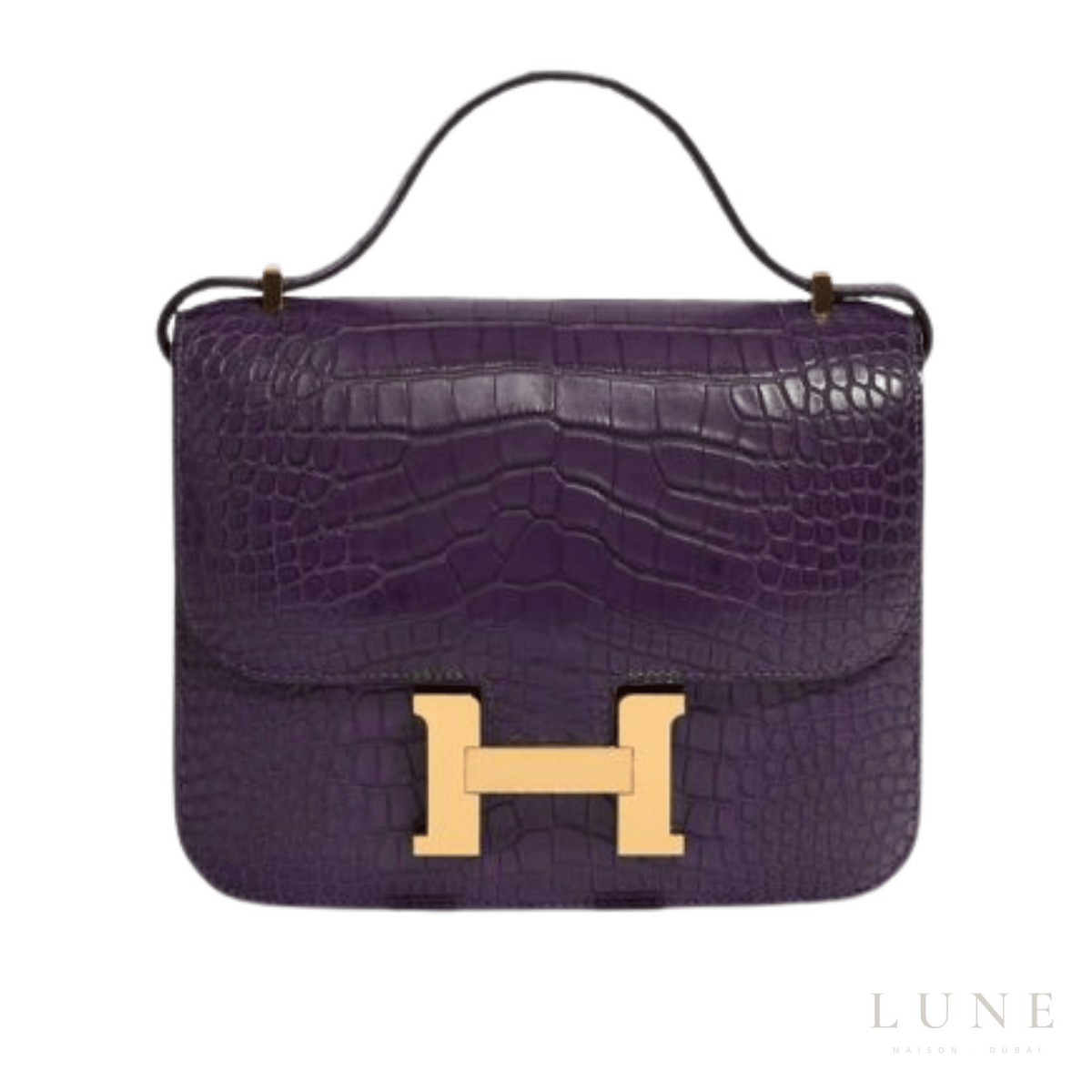 Hermès Constance Purple Croc