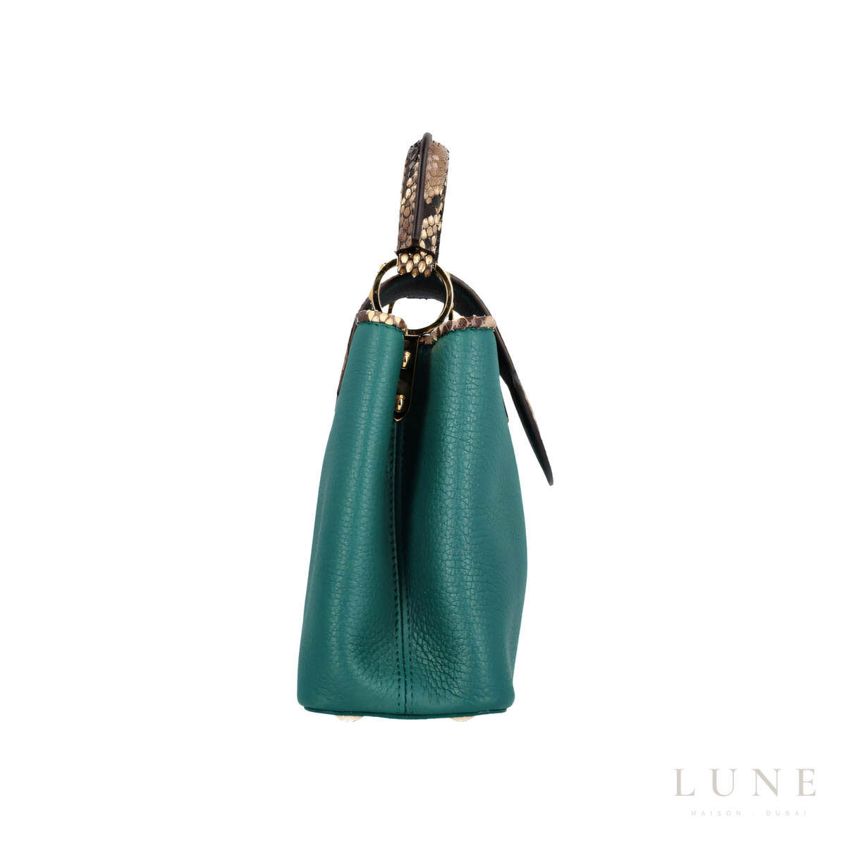 Louis Vuitton Capucines Green Python
