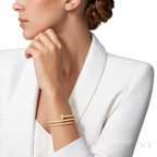Cartier Juste un Clou Bracelet, Double, Half-Paved