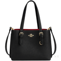 Coach Bag | Mollie Tote 25 – Black – Red