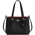 Coach Bag | Mollie Tote 25 – Black – Red