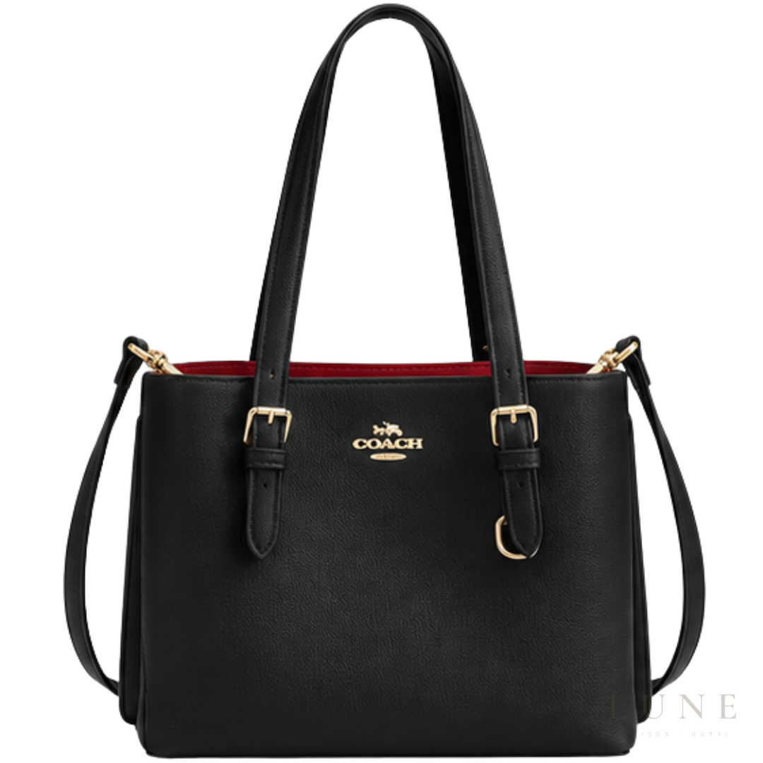 Coach Bag | Mollie Tote 25 – Black – Red