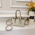 Gucci Bag | GG Emblem Mini Tote Bag – Beige – White