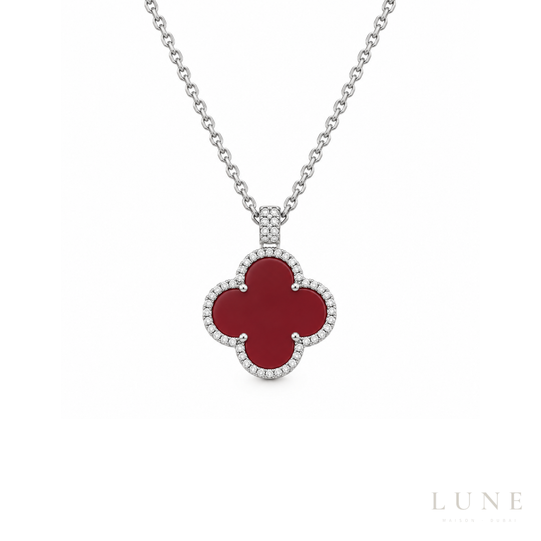 Van Cleef Red Stone Necklace