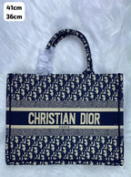 Dior Oblique Embroidered Tote - View 5